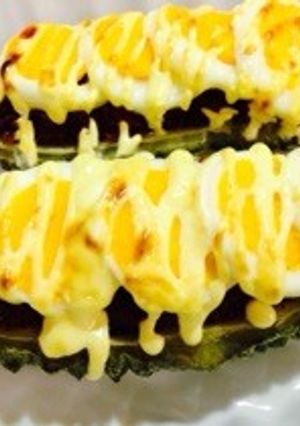 コンビーフとゆで卵のゴーヤボード-レシピのメイン写真