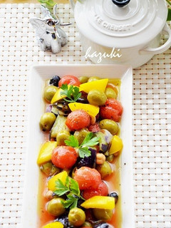 ヘルシー♪茄子とトマト、オリーブのマリネ-レシピのメイン写真