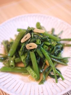 台湾小皿風!空心菜の青菜炒め-レシピのメイン写真