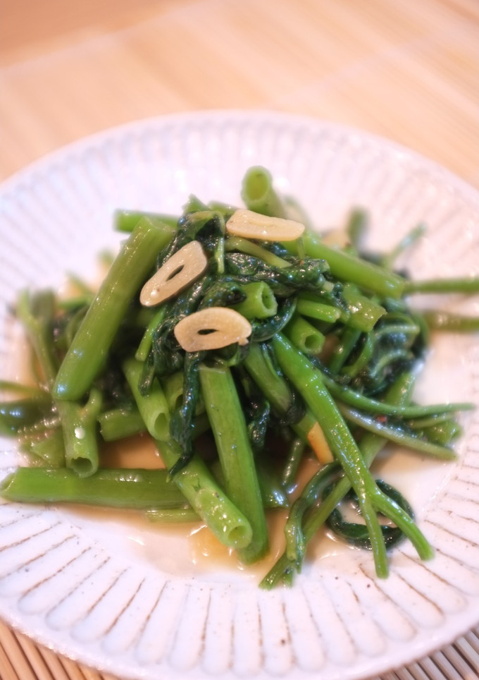 台湾小皿風！空心菜の青菜炒め-レシピのメイン写真