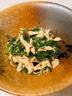 おかひじきと鶏むね肉の辛子ドレ和え-レシピのメイン写真