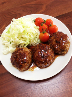 野菜たっぷりつくね風ハンバーグ♡-レシピのメイン写真