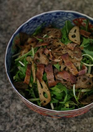 水菜のクランチサラダ-レシピのメイン写真