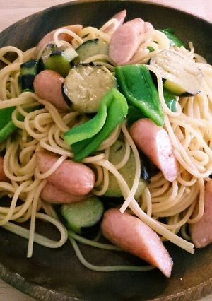 白だしで☆野菜とウインナーのパスタ-レシピのメイン写真