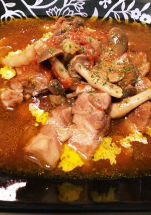 圧力鍋で簡単！豚肉とトマトのワイン煮込み-レシピのメイン写真