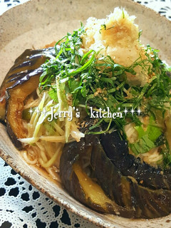 茄子の揚げ浸しと色々薬味の爽やかそうめん-レシピのメイン写真