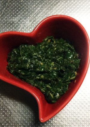 ご飯の相棒に♫ モロヘイヤの味噌和え-レシピのメイン写真