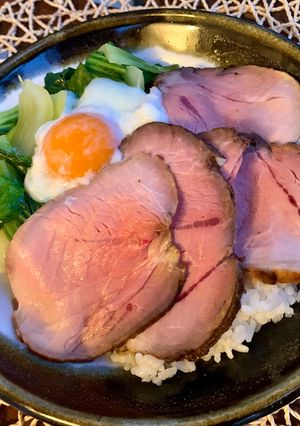 焼豚＆炒め煮チンゲンサイ丼-レシピのメイン写真