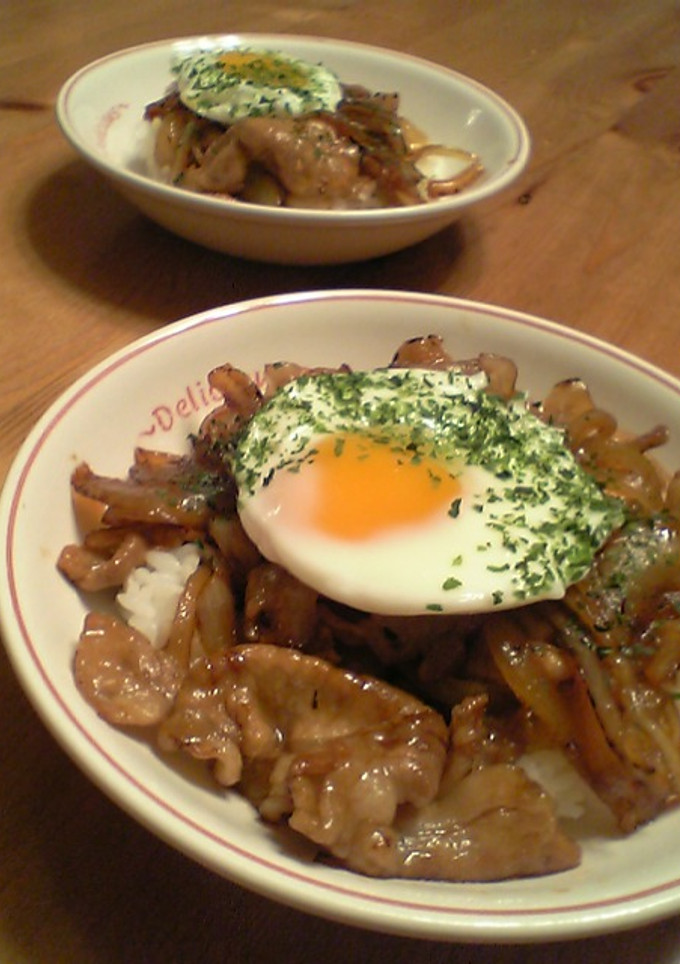 簡単★豚丼（今日は特別♪温たまつきよ♡）-レシピのメイン写真