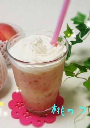 ◆桃のフラペチーノ◆クラッシュゼリー入り-レシピのメイン写真