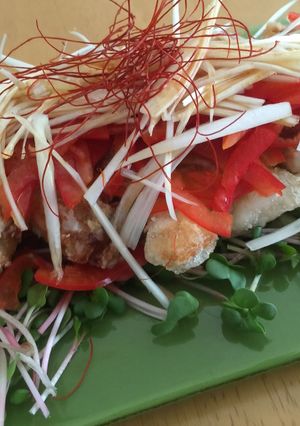 餅 豚巻き 唐揚げ 彩り野菜おもてなし-レシピのメイン写真