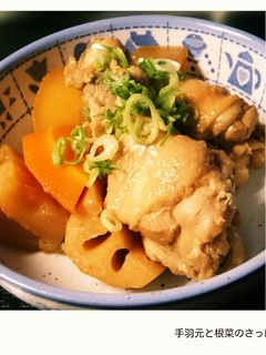 手羽元と根菜のさっぱり煮-レシピのメイン写真