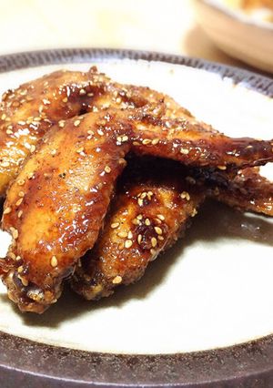 おうち居酒屋！フライパンで手羽先の甘辛♪-レシピのメイン写真