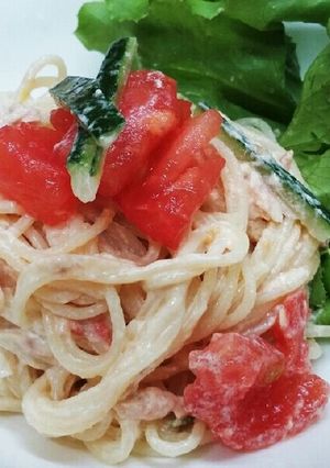 梅マヨネーズサラダパスタ-レシピのメイン写真