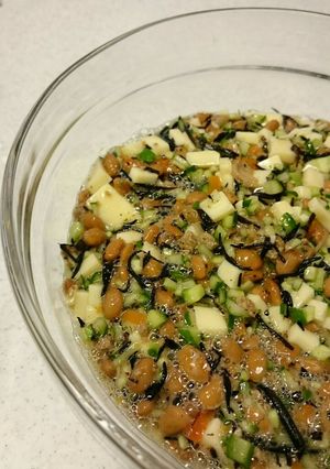 ひじきチーズ納豆.•*¨*•.¸¸♬-レシピのメイン写真