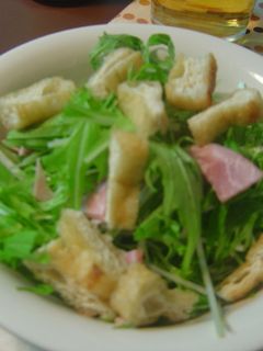 水菜とカリカリ油揚げのパリパリサラダ-レシピのメイン写真