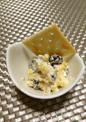 とうもろこしとB・オリーブとクリチのパテ-レシピのメイン写真