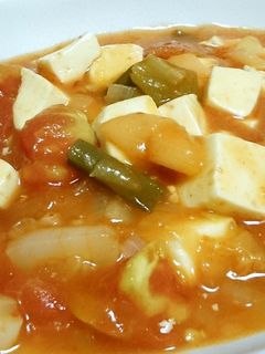 ねぎと豆腐のトマトチリソース煮-レシピのメイン写真