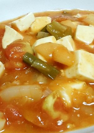 ねぎと豆腐のトマトチリソース煮-レシピのメイン写真