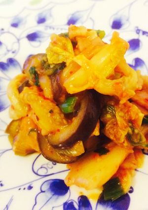 キムチと茄子の美味しい関係♡麦酒のお供♪-レシピのメイン写真