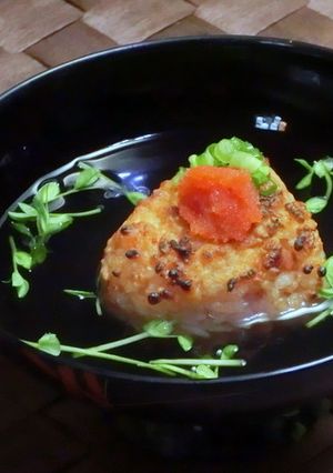 タラコ焼きおにぎりのお澄まし-レシピのメイン写真