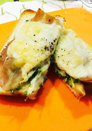 栄養たっぷり☆豆苗ずぼらパン-レシピのメイン写真
