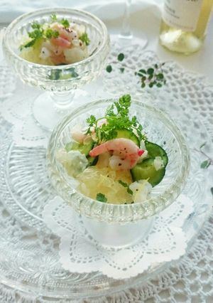 夏に✾イカと甘えびのカクテルサラダ-レシピのメイン写真