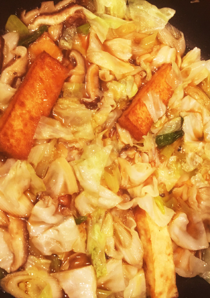 副菜に☆厚揚げとキャベツの蒸し煮-レシピのメイン写真