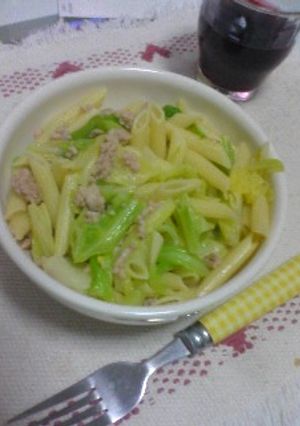 キャベツとひき肉のパスタ-レシピのメイン写真