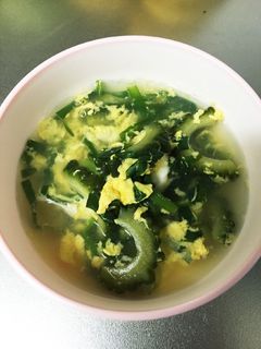 超簡単!ゴーヤとニラのスープ-レシピのメイン写真