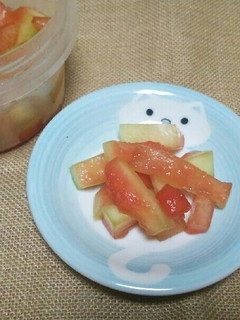 スイカの皮のお漬物♬簡単エコ-レシピのメイン写真