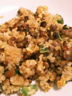即席!納豆オクラのネバネバ炒飯-レシピのメイン写真