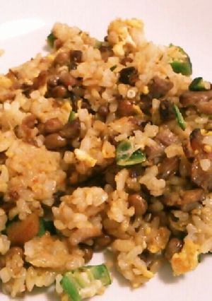 即席！納豆オクラのネバネバ炒飯-レシピのメイン写真