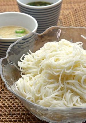 オクラとろろ素麺-レシピのメイン写真