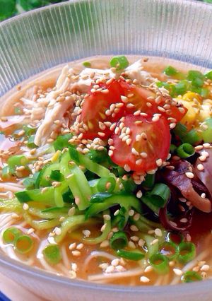 おすすめ♡冷麺風スープdeぶっかけ素麺-レシピのメイン写真