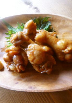 手羽元の甘辛こってり煮♪-レシピのメイン写真