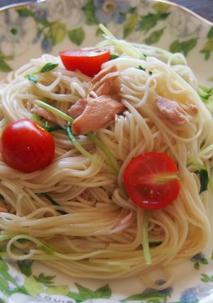 ☆夏休みの昼食にソウメンチャンプルー☆-レシピのメイン写真