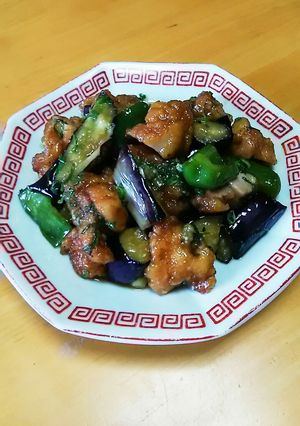 鶏唐揚げで甘酢炒め大葉風味-レシピのメイン写真