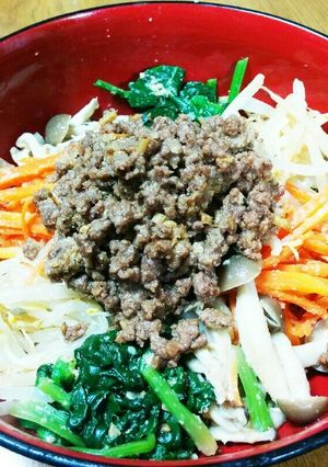 簡単‼肉味噌でビビンバパーティ♥-レシピのメイン写真