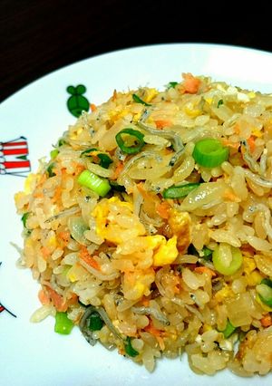 鮭フレークとちりめんのお手軽炒飯♪-レシピのメイン写真