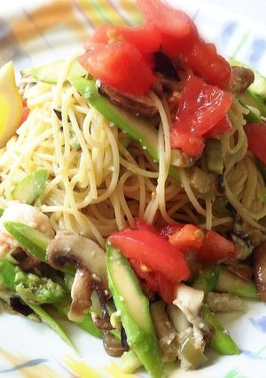 海老と夏野菜 冷製パスタ-レシピのメイン写真