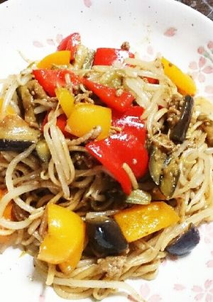 夏野菜カレー風味焼きそば-レシピのメイン写真