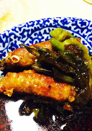 オクラと豚肉とピーマンの黒酢炒め♡-レシピのメイン写真