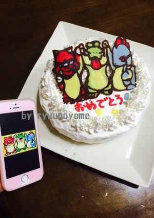 誕生日モンストデコレーションケーキ-レシピのメイン写真