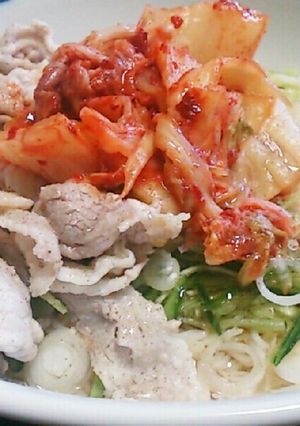 あっさり簡単☆豚キムチ冷麺風そうめん-レシピのメイン写真