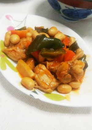 調味料2つ!鶏肉と大豆の煮込☆-レシピのメイン写真
