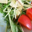 水菜とみょうがと大根のマヨポンサラダ