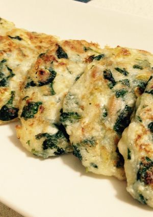 ズッキーニのわたと種でプチお好み焼き風-レシピのメイン写真