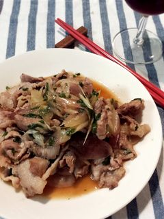 茗荷と豚肉のポン酢炒め-レシピのメイン写真