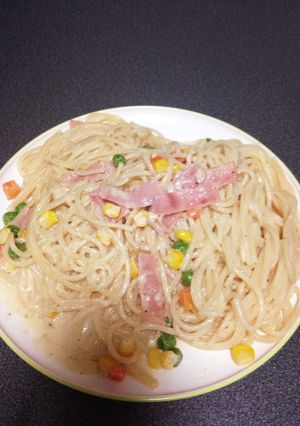 ズボラ*クリームパスタ-レシピのメイン写真